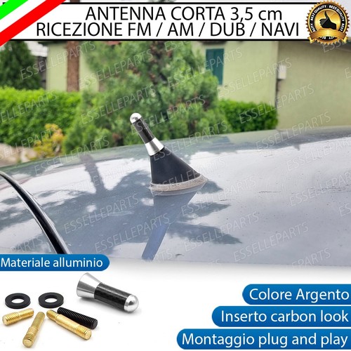 Antenna corta cm argento - corta,